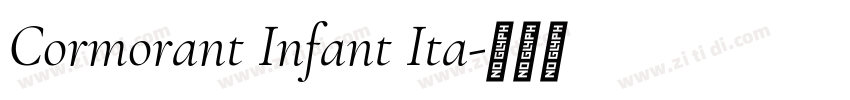Cormorant Infant Ita字体转换